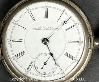 Waltham Pocket Watch. 17J-Adj. #5704543  Sterling Case