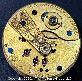 NY Watch Co.  Pocket Watch. Movement Only. Woolworth, Chester 18S-15J-HG3K-U- (EA700) #31,798 