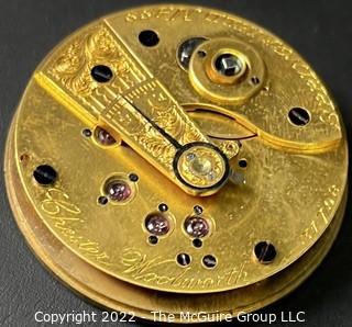 NY Watch Co.  Pocket Watch. Movement Only. Woolworth, Chester 18S-15J-HG3K-U- (EA700) #31,798 