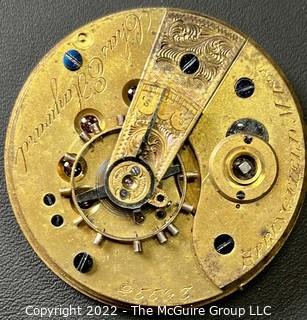 NY Watch Co.  Pocket Watch. Movement Only. Hayward, Chas. E (or) Hayward 18S-11J-HG4K-U-(EA701) #25,593                                         
