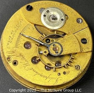 Hampden Pocket Watch. Movement Only. Independent Watch Co. Fredonia N.Y. Improved April 10, 1879 18S-HG1K-U-71 (EA331) #172,767             