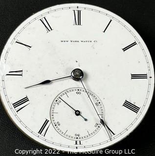 NY Watch Co.  Pocket Watch. Movement Only. Studley, Theo. E. 18S-15J-HG3K-U-(EA700) #13,124   