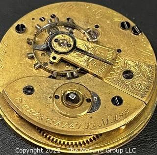 NY Watch Co.  Pocket Watch. Movement Only. Studley, Theo. E. 18S-15J-HG3K-U-(EA700) #13,124   