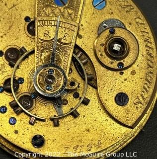 NY Watch Co.  Pocket Watch. Movement Only. Studley, Theo. E. 18S-15J-HG3K-U-(EA700) #13,124   