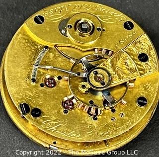 NY Watch Co.  Pocket Watch. Movement Only. Woolworth, Chester l8S-l5J-HG3K-U-(EA700) #48,083     