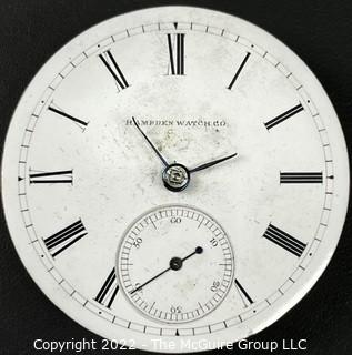 NY Watch Co.  Pocket Watch. Movement Only. Springfield Mass.18S-7J-HG2L-U-(EA331) with rare cock. #395,245  