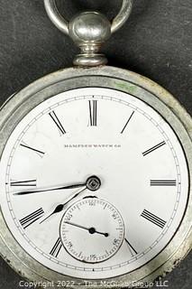 Hampden Pocket Watch. Springfield Mass. 18S-7J-HG1K-U-(EA331) #406,279 