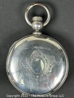 Hampden Pocket Watch. Springfield Mass. l8S-7J-HGlK-U-(EA33l) #98,246  Coin Silver Case