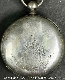 Hampden Pocket Watch. G.Thompson, Weymouth, Mass. 18S-11J-HG1K-U-"71" (EA 331) #141,764  Coin Silver Case 
