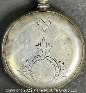 NY Watch Co.  Pocket Watch. Chas. E. Hayward. 18S-11J-HG4K (EA701) #51469 (EA332) Adj. for Temp. Sterling Case