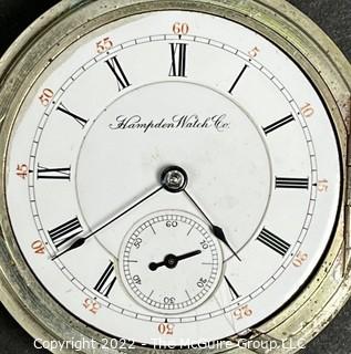 Hampden Pocket Watch. M.H. Lynn, Newburgh, N.Y. (15) 18S-15J-ON2L-U Micrometer Regulator. "65" Enc. at 127, (EA332) R.O.P. #225,560 