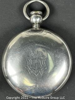 NY Watch Co. Pocket Watch. C.P. Wolcot, Thompsonville, Conn. 18S-15J-HG4K-U-(EA701) 
#48,110  Coin Silver Case
