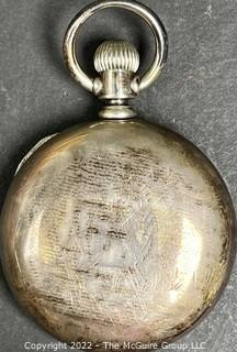 Hampden Pocket Watch. Michigan, Saginaw Valley (18S-11J HN2L -U- (EA332) R.O.P. "Continental" #304,012   Coin Silver Case 