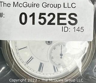 Hampden Pocket Watch. Rare Jewelers Contract Where Case and Movement Serial Numbers Match. C.W. Wadsworth, Peekskill, N.Y. 18S-11J-ON3L-U- "57" (Ency. at 145) #341,229                                                 