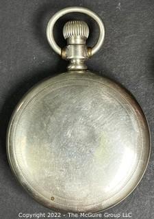 Hampden Pocket Watch. Rare Jewelers Contract Where Case and Movement Serial Numbers Match. C.W. Wadsworth, Peekskill, N.Y. 18S-11J-ON3L-U- "57" (Ency. at 145) #341,229                                                 