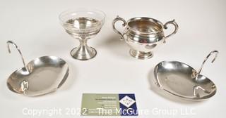 Group of Sterling Silver Serving Pieces, Marked and Unmarked But Tested.