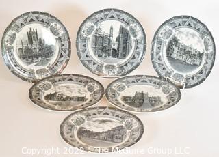 Set of Six (6) Copeland Spode 1931 University of Chicago Commemorative Plates