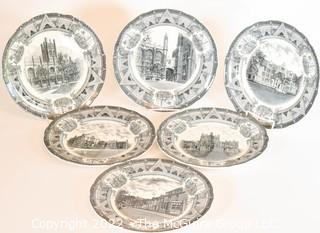 Set of Six (6) Copeland Spode 1931 University of Chicago Commemorative Plates