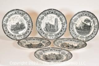 Set of Six (6) Copeland Spode 1931 University of Chicago Commemorative Plates