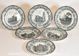 Set of Six (6) Copeland Spode 1931 University of Chicago Commemorative Plates