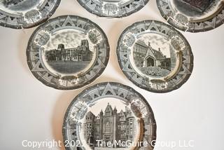 Set of Six (6) Copeland Spode 1931 University of Chicago Commemorative Plates