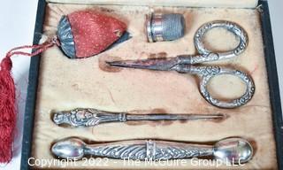 Victorian Sterling Silver Sewing Kit in Case. 28g. 