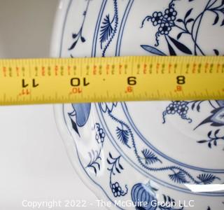 Two (2) Meissen Blue Onion Hand-Painted Porcelain Made in Germany Platters.  