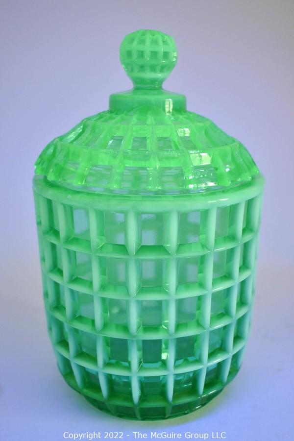 Sold at Auction: Large glass container