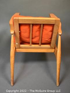 Vintage Childs' Mid Century Modern Spindle Back Armchair. 18" x 21" x 16".