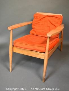 Vintage Childs' Mid Century Modern Spindle Back Armchair. 18" x 21" x 16".