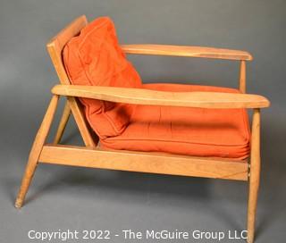 Vintage Childs' Mid Century Modern Spindle Back Armchair. 18" x 21" x 16".