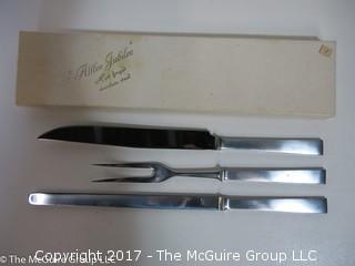 M-C Sheffield Carving Set and Plated Tong Set