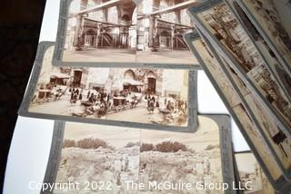 Stereoscope and Complete Antique Underwood Boxed Set Of Stereo View Cards Highlighting The Geography And Culture Of Palestine Approximately 100 Years Ago 