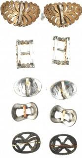 Five (5) Pairs of Antique Art Deco Rhinestone Shoe Buckle Clips