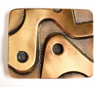 Modernist "Happy Fathers Day" Fel-Pro 1981 Brass Belt Buckle