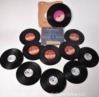 Group of Vintage Vinyl Records Including Carr-O-Tone Records and Wilcox Gay Recording Discs