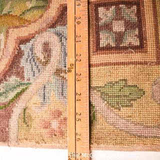 Late 19th Century Needlepoint Panel of Birds in Garden Made in Austria. 27" x 30".