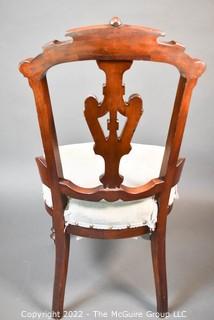 Victorian Carved Rosewood Accent Side Chair