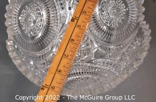 Brilliant Cut Crystal Bowl. Measures 4"T x 9"W