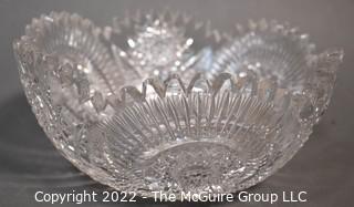 Brilliant Cut Crystal Bowl. Measures 4"T x 9"W