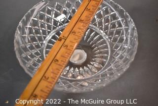 Raised Crystal Bowl on Sterling Weighted Base. Rim has damage.  Measures 5"T x 7"W