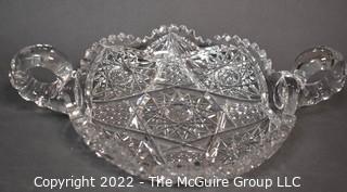 Brilliant Cut Crystal Relish Tray. Measures 11.5"W