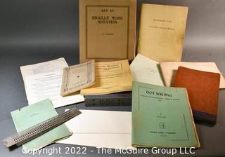 Braille Musical Notation Books, etc. Circa 1950's