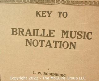 Braille Musical Notation Books, etc. Circa 1950's