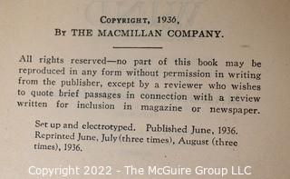 1936 First Edition of "Gone With The Wind". Published by The MacMillan Company