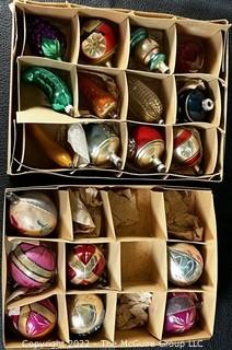 Group of Vintage Mercury Glass Ball Christmas Ornaments