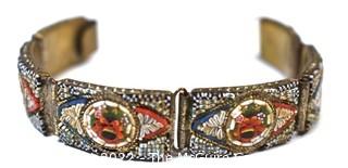 Victorian Florentine Micro Mosaic Six Section Link Bracelet