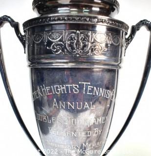 1932 Silver Plate Loving Cup Tennis Trophy for Waller Heights Tennis Club, McLean VA