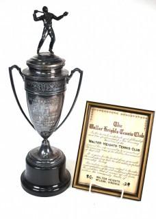 1932 Silver Plate Loving Cup Tennis Trophy for Waller Heights Tennis Club, McLean VA