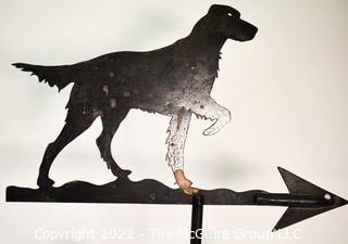 Vintage Cast Iron Retriever Dog Weather Vane